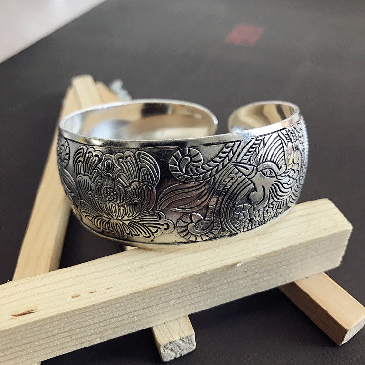 Wholesale Retro Ethnic Style Silver Bracelet